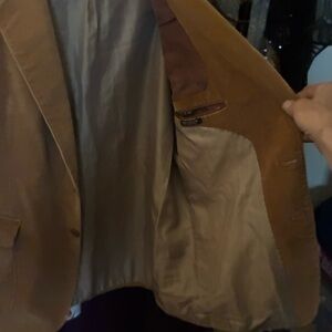 Corduroy Pea Coat in Camel